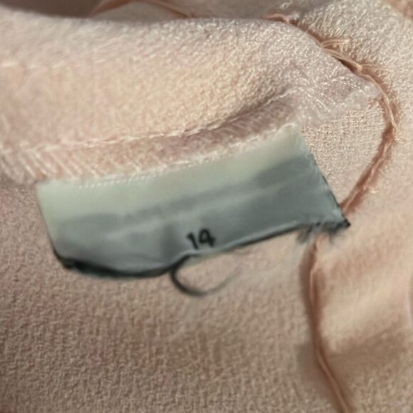 JULIAN TAYLOR Womens Vintage Pink Button Front Peplum Dress A-Line Size 14 - Picture 12 of 12